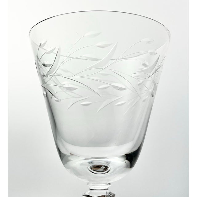 1950s Fostoria “Bridal Wreath” Water Glasses - Set of 10 For Sale In Dallas - Image 6 of 6