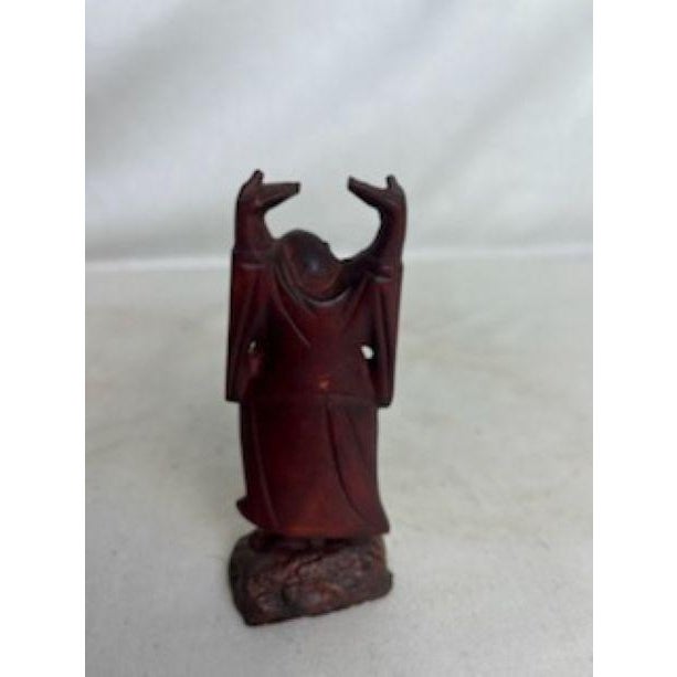 Asian 1960s Carved Wood Happy Buddha For Sale - Image 3 of 10