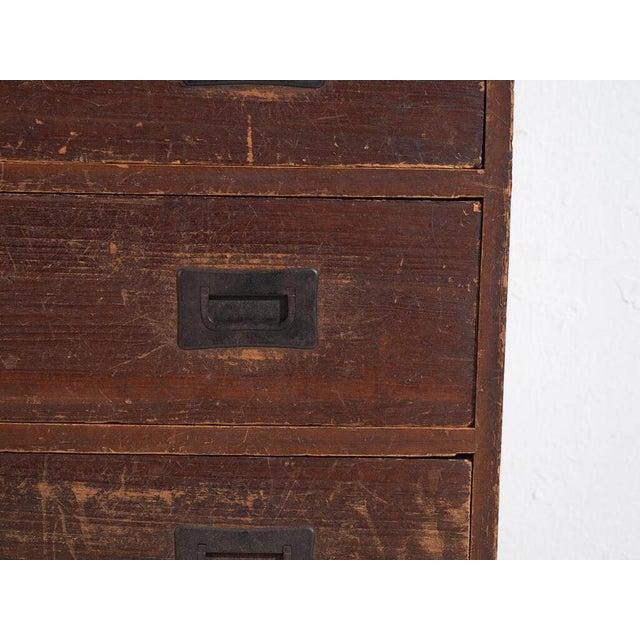 Wood Antique Japanese Chest of Drawers For Sale - Image 7 of 11