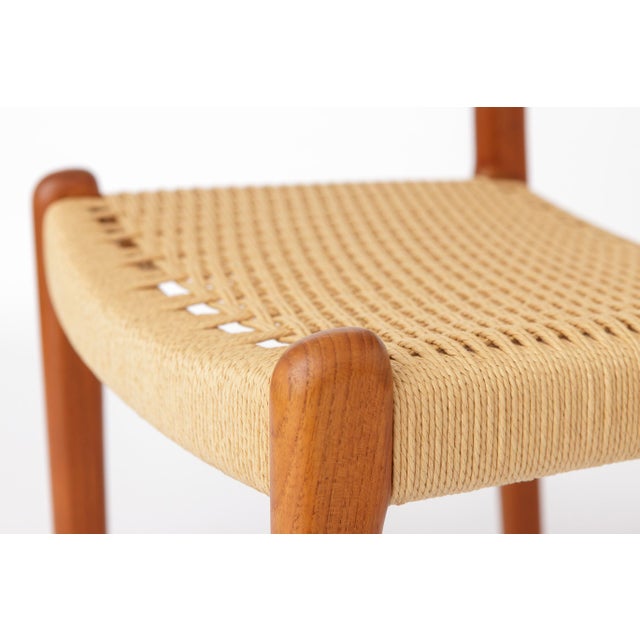 Danish Teak Dining Chairs in Danish Cord by EMC Møbler, Denmark, 1970s, Set of 4 For Sale - Image 9 of 13