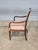 Hickory Chair Furniture Company Late 20th Century Hickory Chair Sheraton Style Arm Chair Mahogany Frame with Burl Maple Inlays For Sale - Image 4 of 6