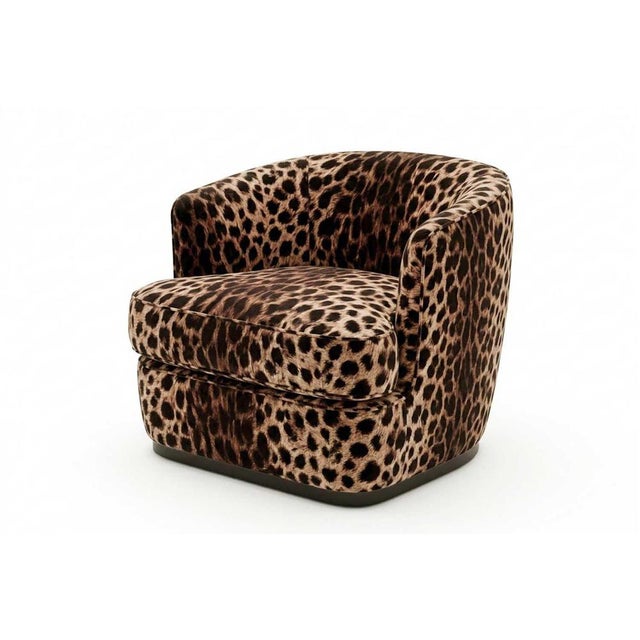 Ancla Swivel Chair in Leopard Print by Moanne For Sale - Image 6 of 6