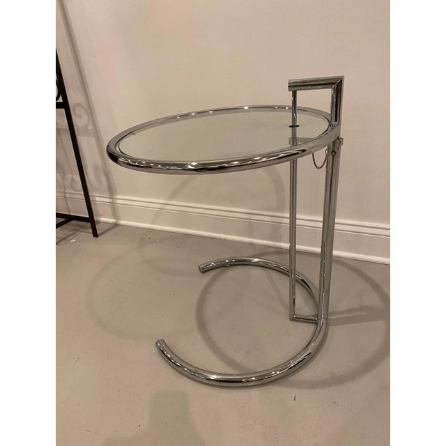 Mid-Century Modern Mid-Century Modern Chrome and Glass Adjustable Table For Sale - Image 3 of 8