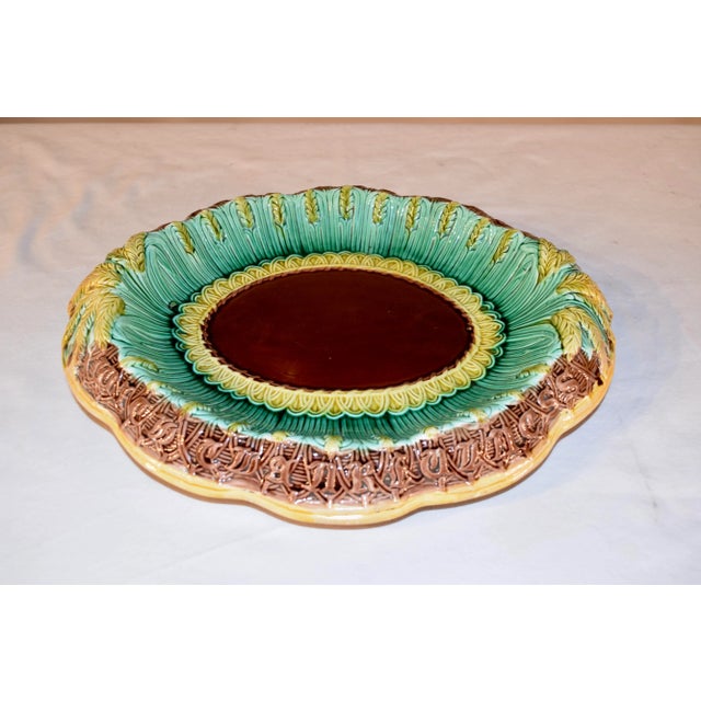 19th C Majolica Bread Tray For Sale In Greensboro - Image 6 of 9