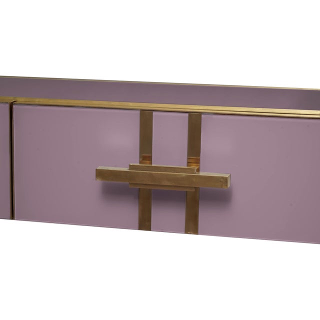Pastel Purple Desk in Murano Glass from Justfurnituress SRL For Sale - Image 6 of 7