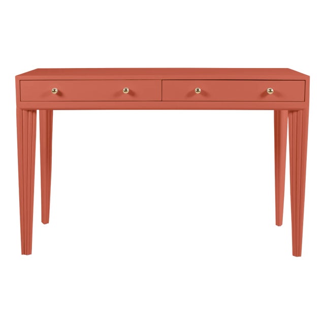 David Francis Furniture for Chairish Sedona Desk, Baked Terra Cotta For Sale