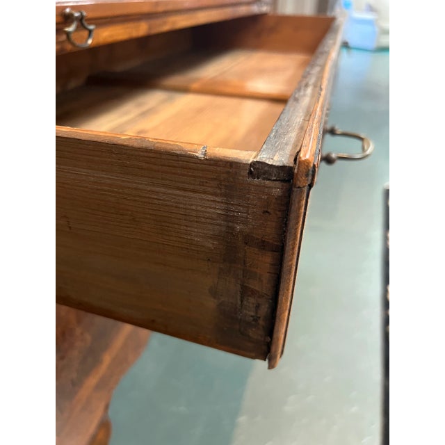 American Antique Chippendale Style Bonnet Top Walnut Highboy For Sale - Image 3 of 12