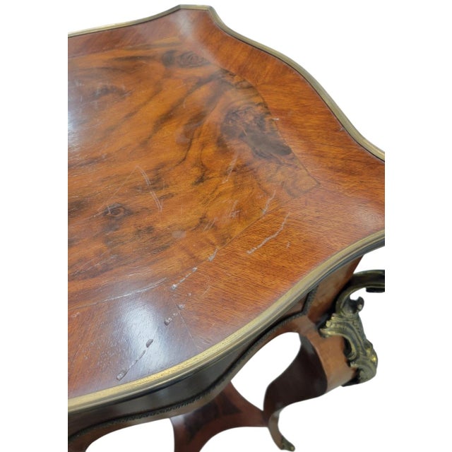 A stunning vintage Rococo or Louis XV style French extra tall pedestal table or stand. The extra tall stature of this...