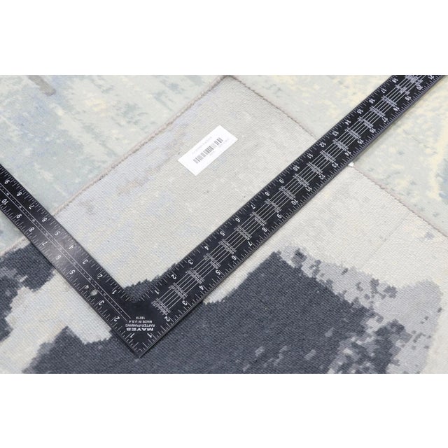 Vintage Monochrome Franz Kline Style Rug, 8'1 X 9'11 For Sale In Dallas - Image 6 of 10