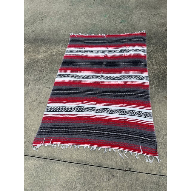 Textile Pair of Vintage Native American Style Throw Blankets For Sale - Image 7 of 9