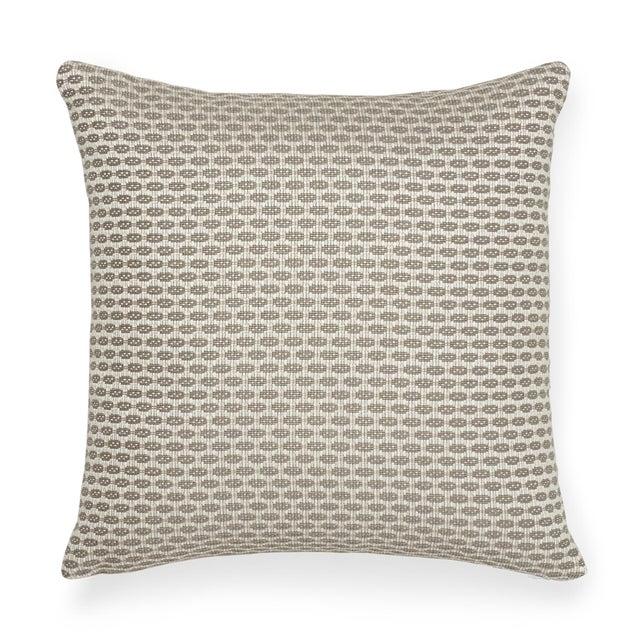 Early 21st Century Contemporary Schumacher Hickox Natural Indoor/Outdoor Two-Sided Pillow For Sale - Image 5 of 5