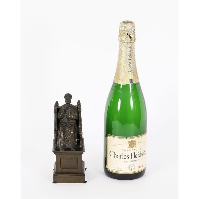 Antique Italian Grand Tour Patinated Bronze Sculpture of St Peter, 19th Century For Sale - Image 10 of 11