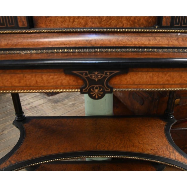 Brown Victorian Side Cabinet in Amboyna & Wedgewood, 1860s For Sale - Image 8 of 12
