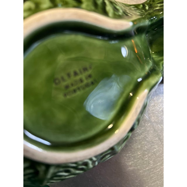 Spanish Vintage Portuguese Ceramic Green Olive Dish For Sale - Image 3 of 10