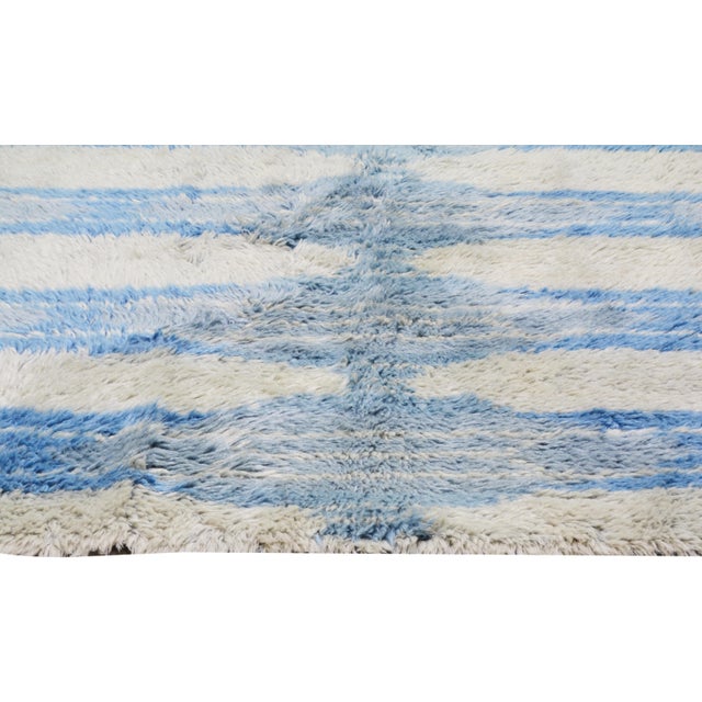 2010s Moroccan Modern Hand Knotted Wool Rug, 6'2''x9'3'' For Sale - Image 5 of 6