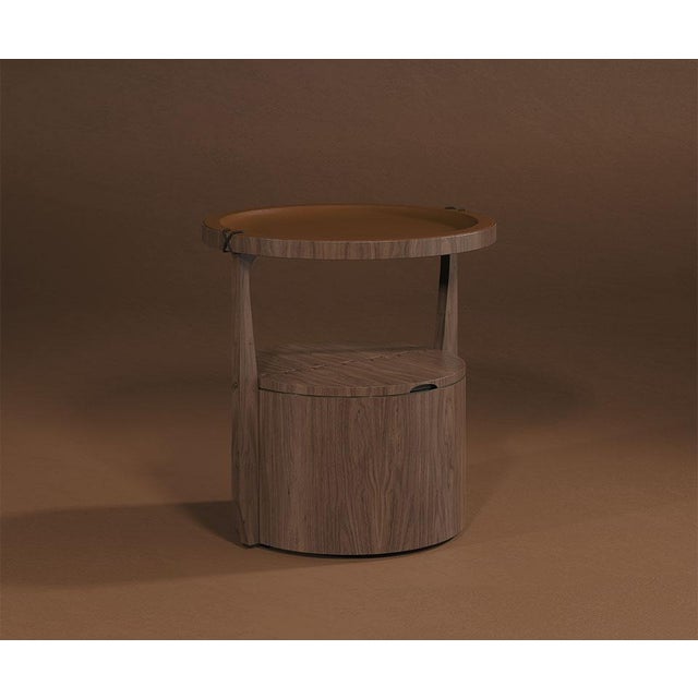 Burton Side Table by Wood Tailors Club, in New conditions. Designed from 2000 Signed by Maker