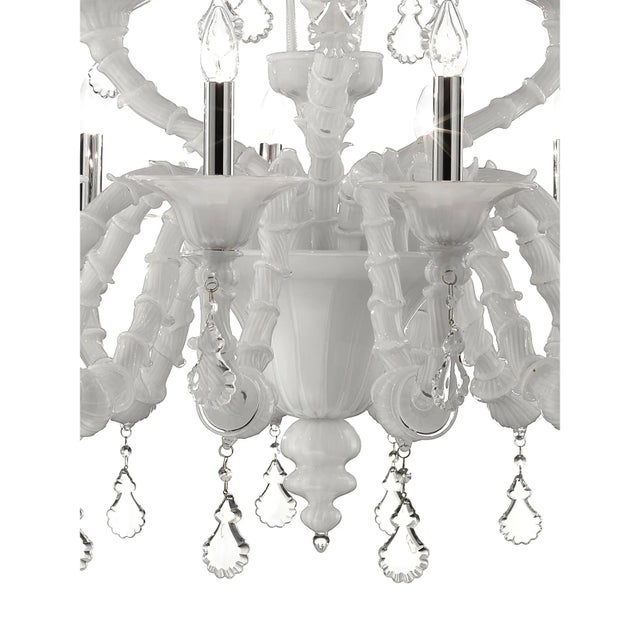 Early 21st Century Venetian Modern White Ca Rezzonico with Curls Murano Glass Chandelier by Simoeng For Sale - Image 5 of 8