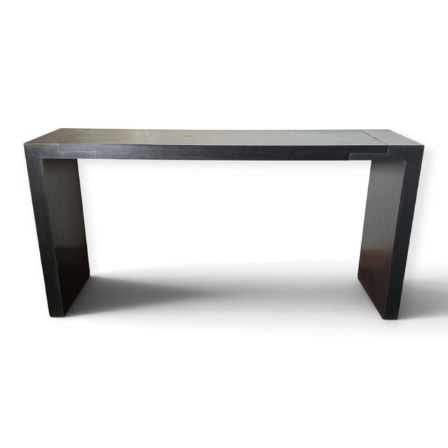 Contemporary Christian Liaigre Iron and Oak Console For Sale - Image 3 of 8