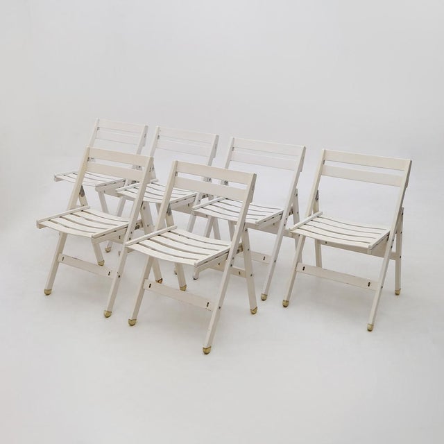 Mid-Century Modern Vintage Folding Outdoor Chairs by Reguitti, 1970s, Set of 6 For Sale - Image 3 of 12
