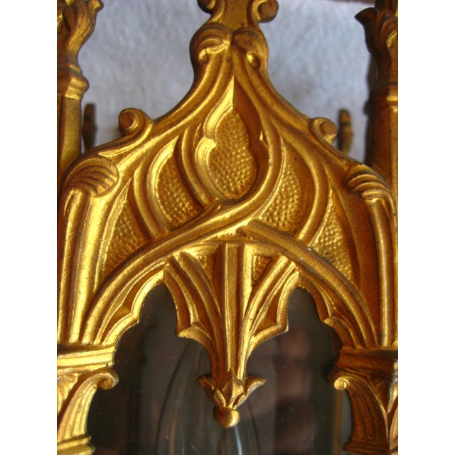 Metal Late 19th Century French Pair of Neo-Gothic Sconces For Sale - Image 7 of 11
