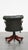 English Green Cowhide Chesterfield Desk Chair on Wheels For Sale - Image 4 of 15