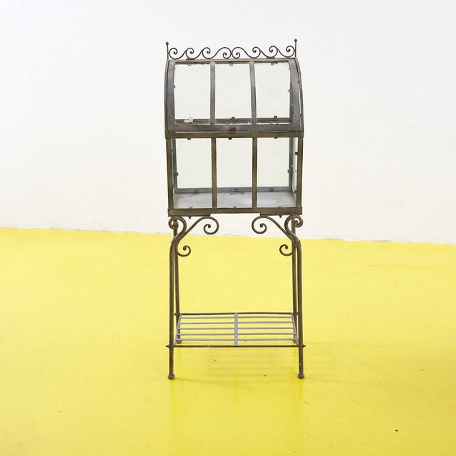 Vintage Wrought Iron Display Cabinet For Sale - Image 6 of 6
