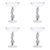 Climbing Cacti Cactus Tequila Cocktail Glasses, Set of 4- Smoke Grey For Sale - Image 4 of 4