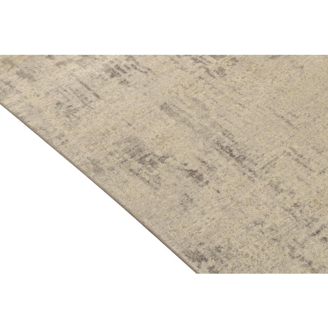 2010s Rug & Kilim’s Abstract Rug in Greige and Taupe Striae For Sale - Image 5 of 7