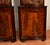 1950s Georgian Style Mahogany Inlaid Pair of Corner Display Cabinets 2 Keys For Sale - Image 6 of 17