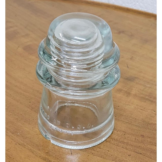 Vintage Hemingray 16 Clear Glass Insulator For Sale - Image 10 of 10