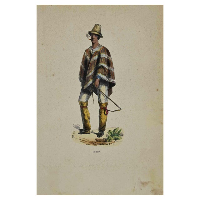 Auguste Wahlen, Chilien, Lithograph, 1844 For Sale