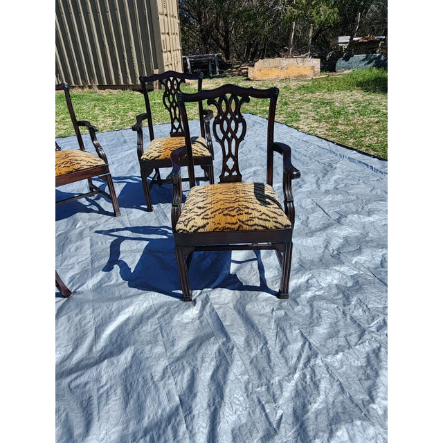 Four Chippendale Style Armchairs For Sale - Image 9 of 12