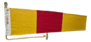Nautical Signal Pennant for Numeral "ZERO" in Frame