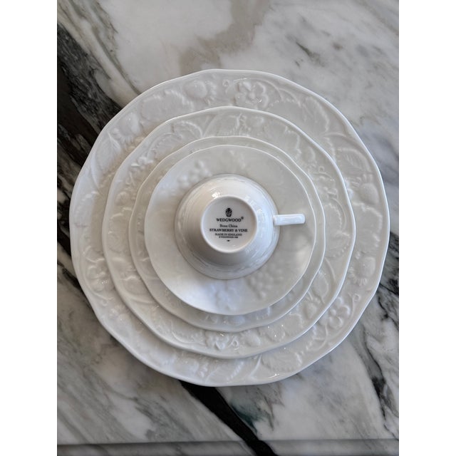 1990s 5 Piece Wedgwood Strawberry & Vine Place Setting - One of Multiple For Sale - Image 5 of 11