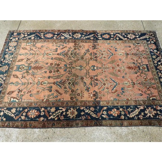 Antique Persian Sarouk Rug - 4' x 6'4" For Sale In New York - Image 6 of 12