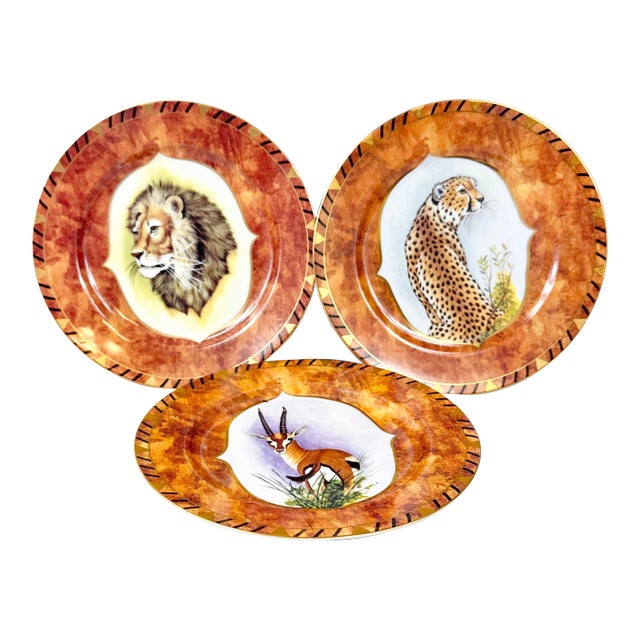 Vintage Lynn Chase Animal Plates- Set of 3 For Sale