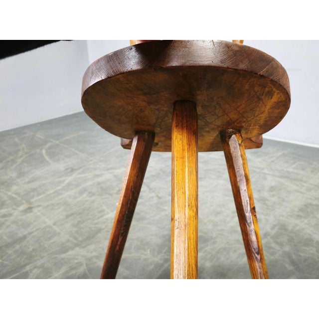 Folk Primitive Beech Chair, Czechoslovakia, 1940s For Sale - Image 9 of 10