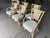 Late 20th Century Vintage Organic Modern Rattan Swivel Dining Chairs With Arms and Cane Backs – Set of 6 For Sale - Image 5 of 17