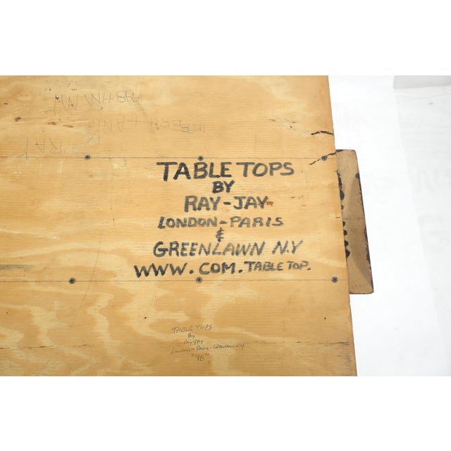 Large 46x92 Rectangle Tile Mosaic Top Funky Dining Table c1970s Artist Signed