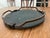 Animal Skin This Is a Luxury Round Decorative Tray by R&y Augousti Featuring a Textured Shagreen Surface Framed by a Sculptural Dark Metal and Wood Trim. 16” For Sale - Image 7 of 8