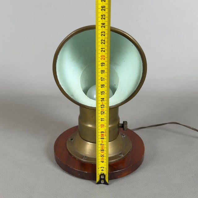 Naval Table Lamp in Windsock Brass For Sale - Image 12 of 13