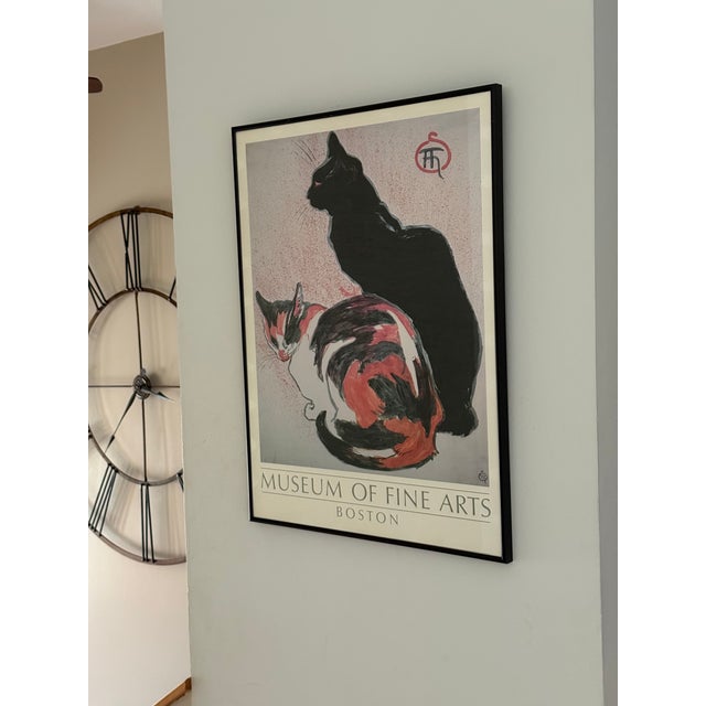 1980s Two Cats Framed Art Poster Museum of Fine Arts For Sale - Image 6 of 11