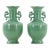 20th-Century Holly Glaze Double Dragon Ear Vases- a Pair For Sale