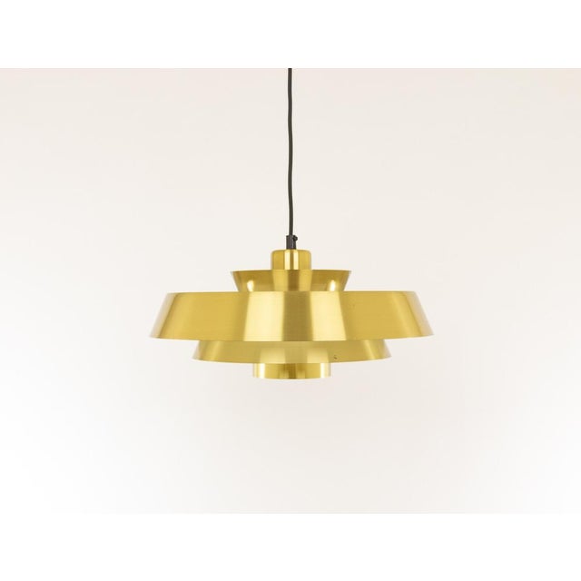 Mid-Century Modern Nova Brass Pendant by Jo Hammerborg for Fog & Mørup, 1960s For Sale - Image 3 of 6