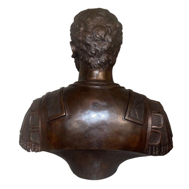 19th Century 19th Century Italian Bronze Bust of Roman Emperor, Possibly Cosimo De’ Medici For Sale - Image 5 of 7