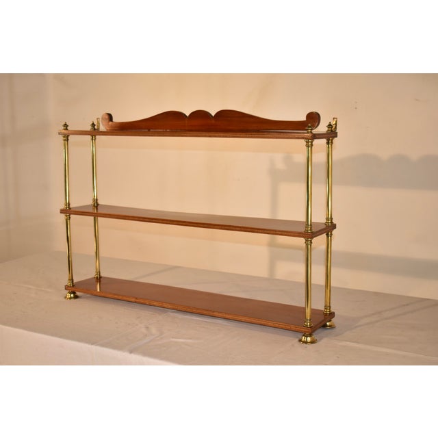 Campaign 19th Century Mahogany and Brass Campaign Wall Shelf For Sale - Image 3 of 8