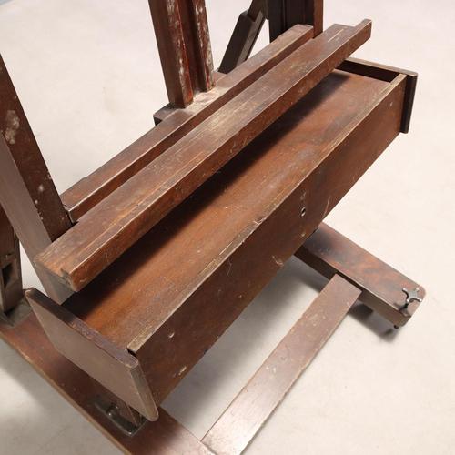 Wood Large Painters Easel Walnut Painted Beech Italy Xx Century For Sale - Image 7 of 15
