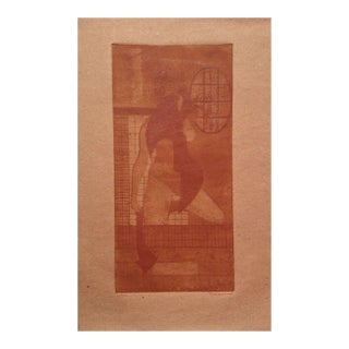 2000 Monique Pehem (Breton-Prouté) Sortie De Bain Signed Etching For Sale
