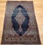 Navy Blue Vintage Persian Kashan Rug, Hand-Knotted Wool, Open Field Pattern, Navy & Ivory, 3x5 For Sale - Image 8 of 16