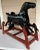 Steel Glider Horse Circa 1930 Corcoran Manufacturing Company Black Beauty Green Arrow Line Very Rare For Sale - Image 4 of 12